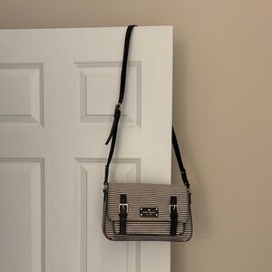 Kate Spade Navy and Cream Striped Crossbody Bag